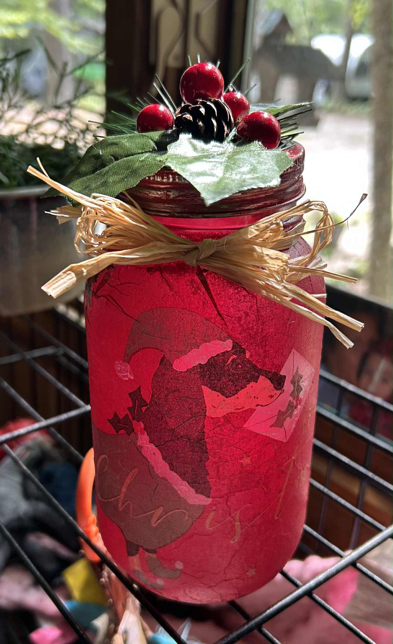 Dachshund Christmas Jar