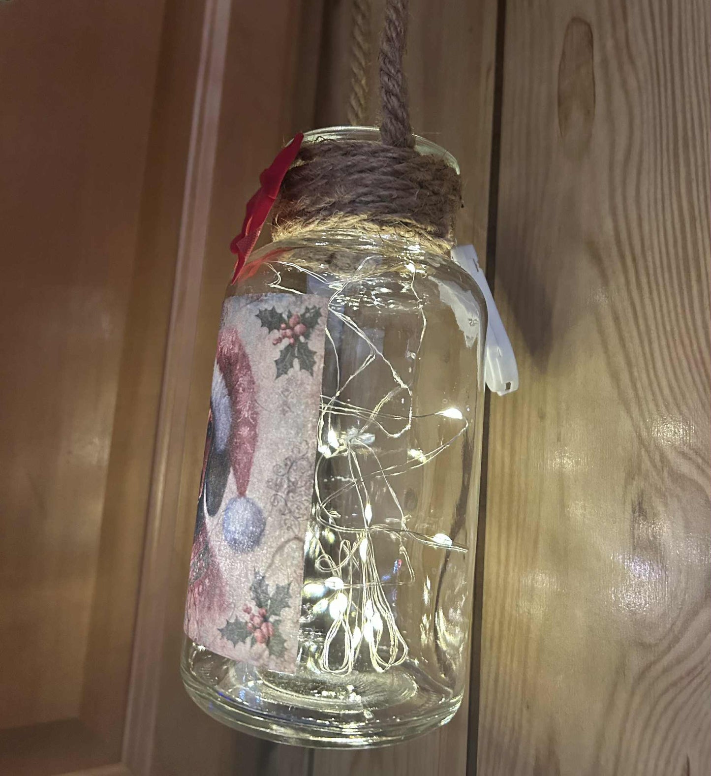 Dachshund Christmas Hanging Lighted Jar