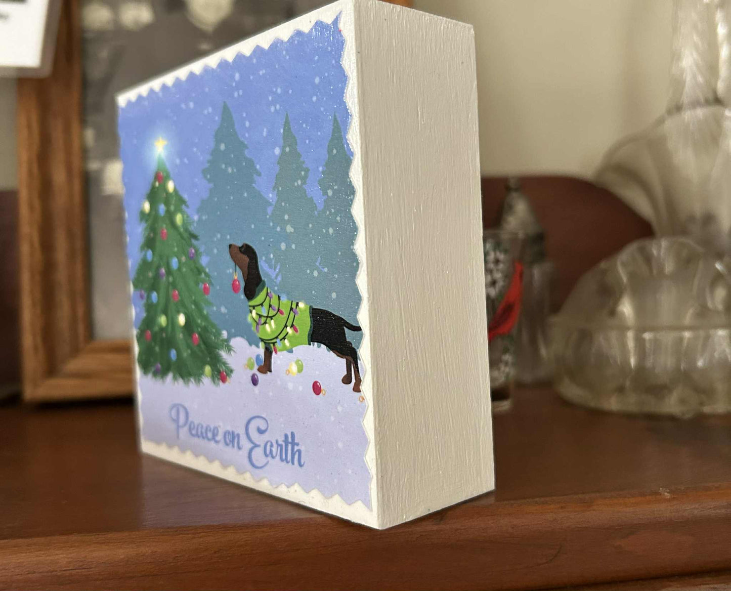 Dachshund Peace On Earth Decoration