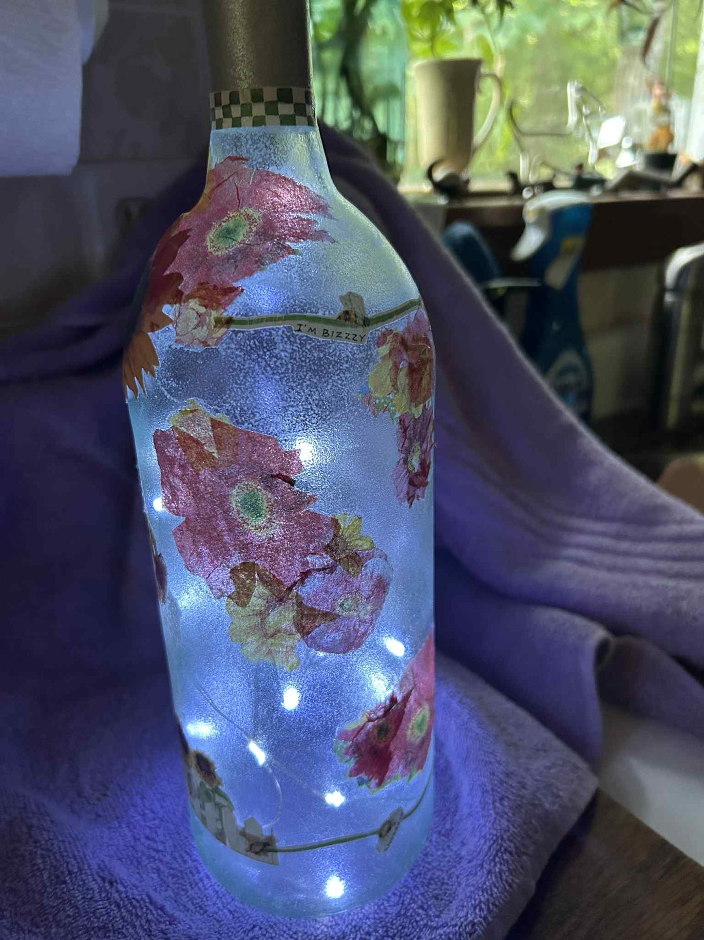 Lighted Dachshund Sunflower Bottle