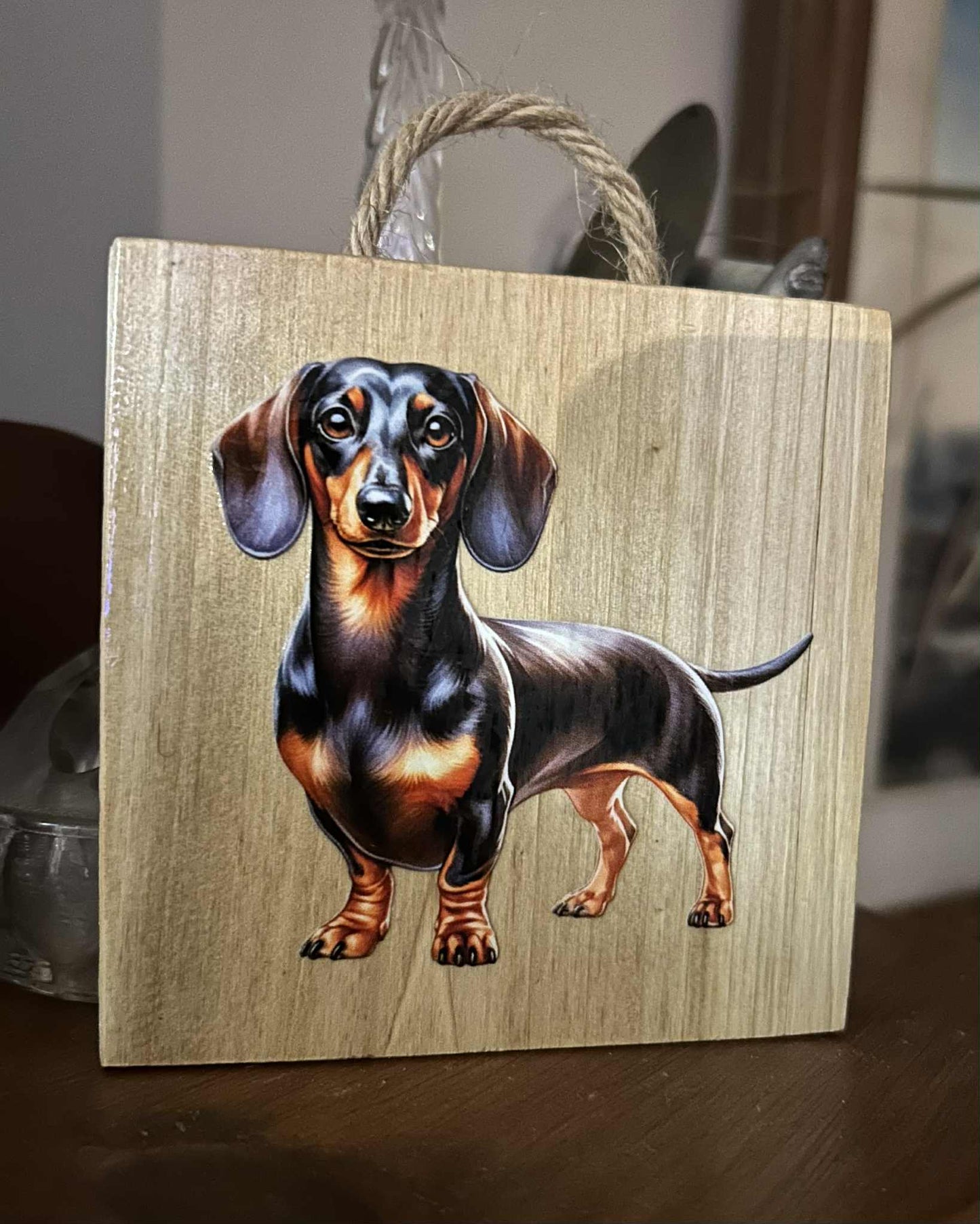 Dachshund Wooden Hanging Picture