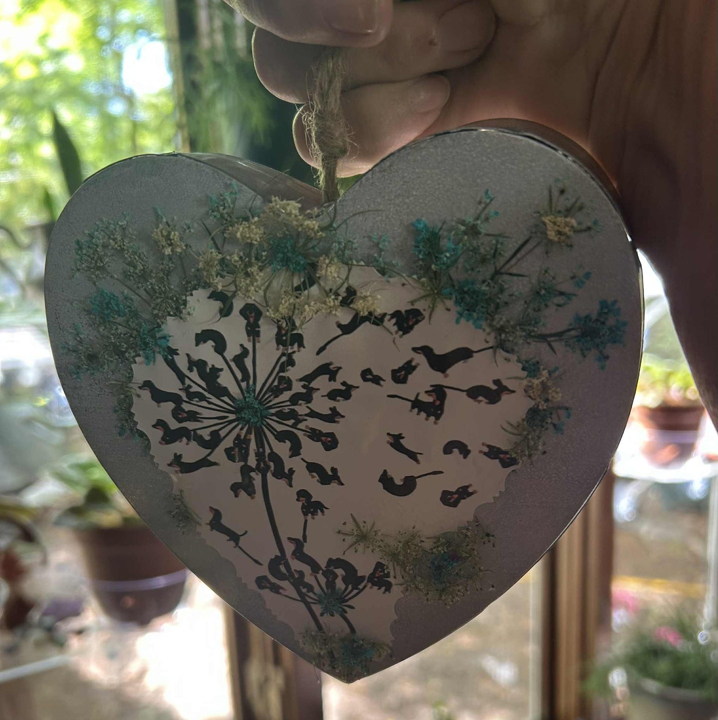 Floating Dachshund Heart