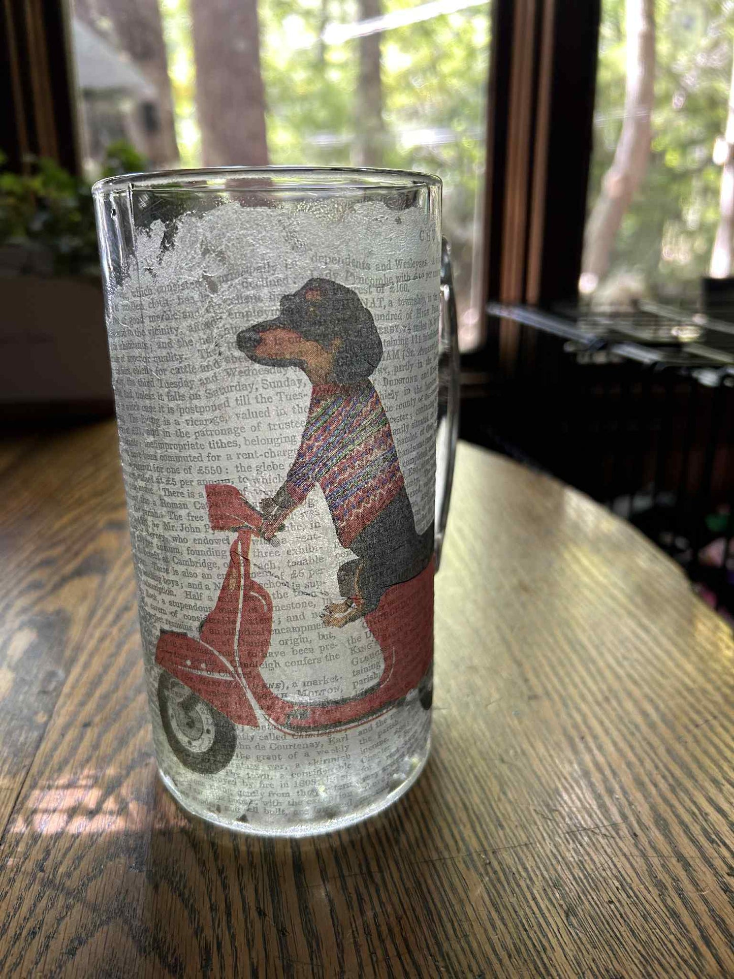 Dachshund Riding Scooter Beer Mug