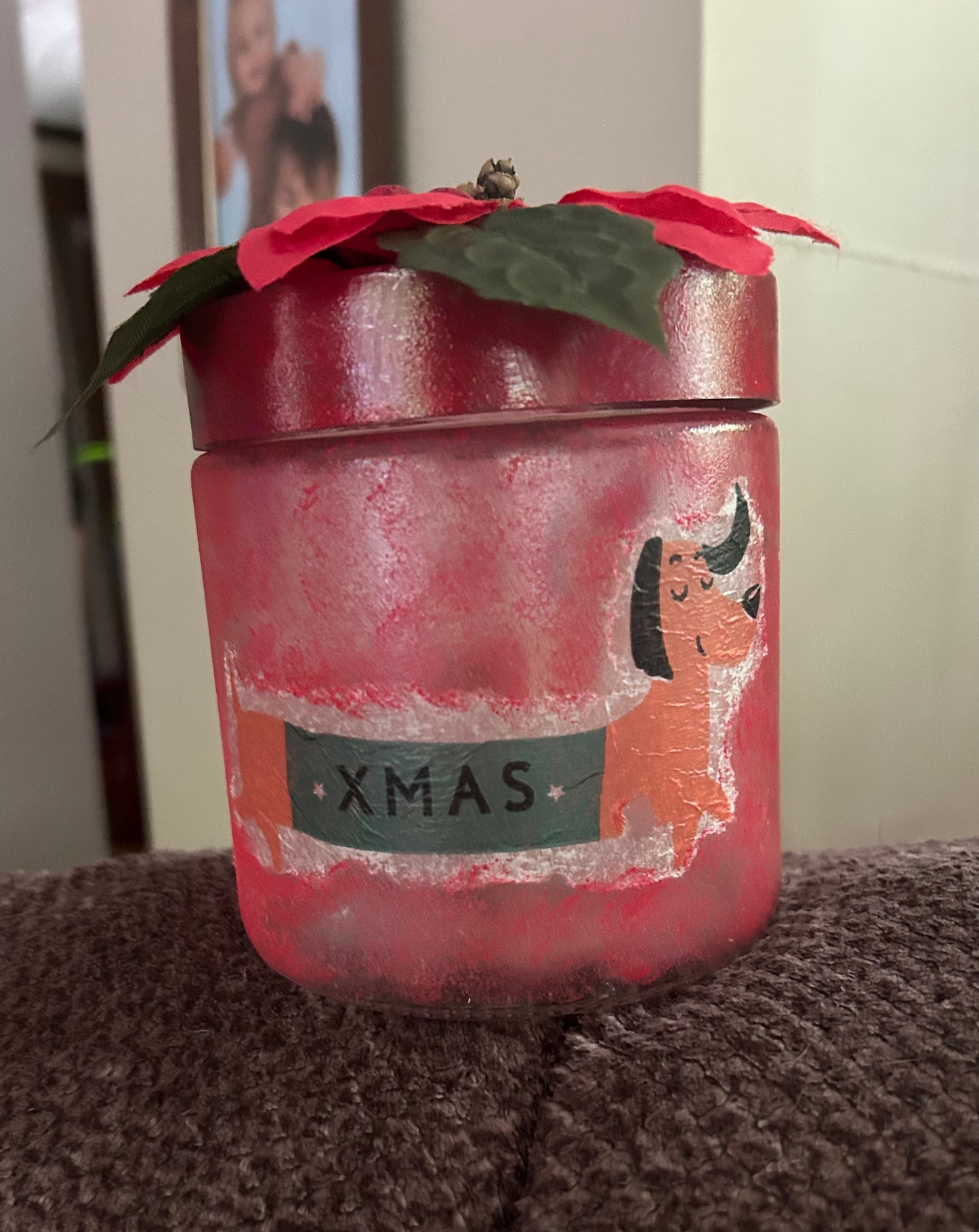 Dachshund Christmas Candy Jar