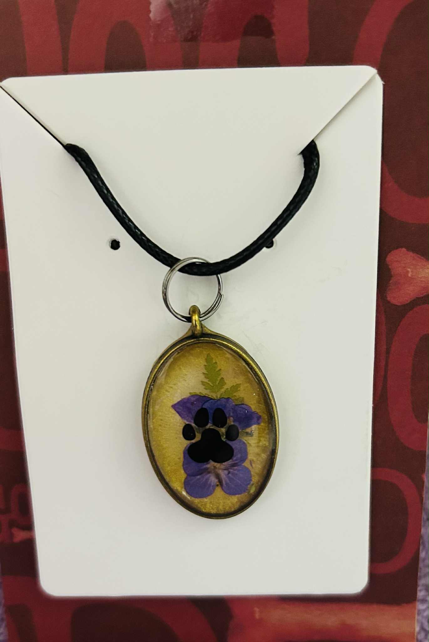 Oval Dachshund Resin Pendant