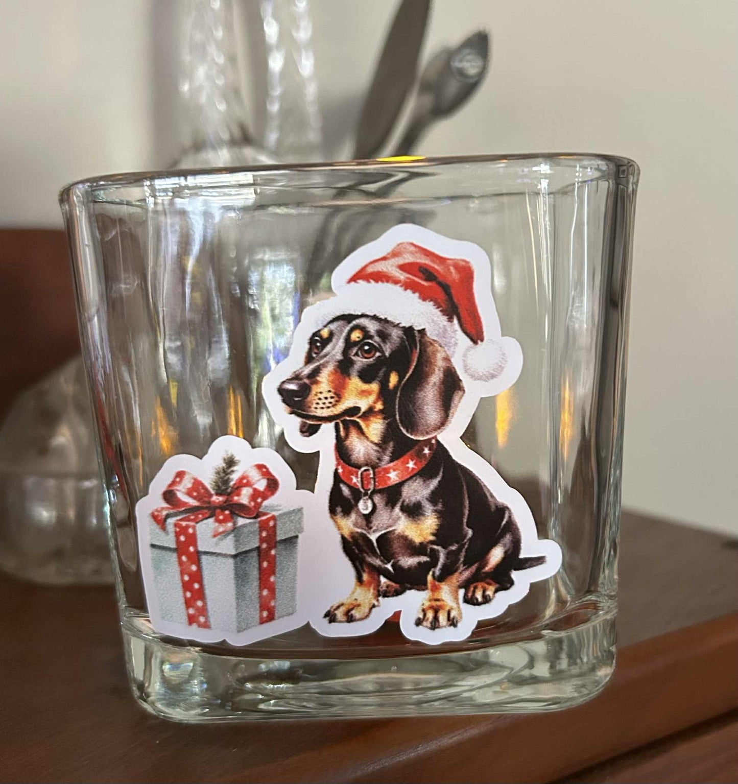 Dachshund Christmas Votive Holder