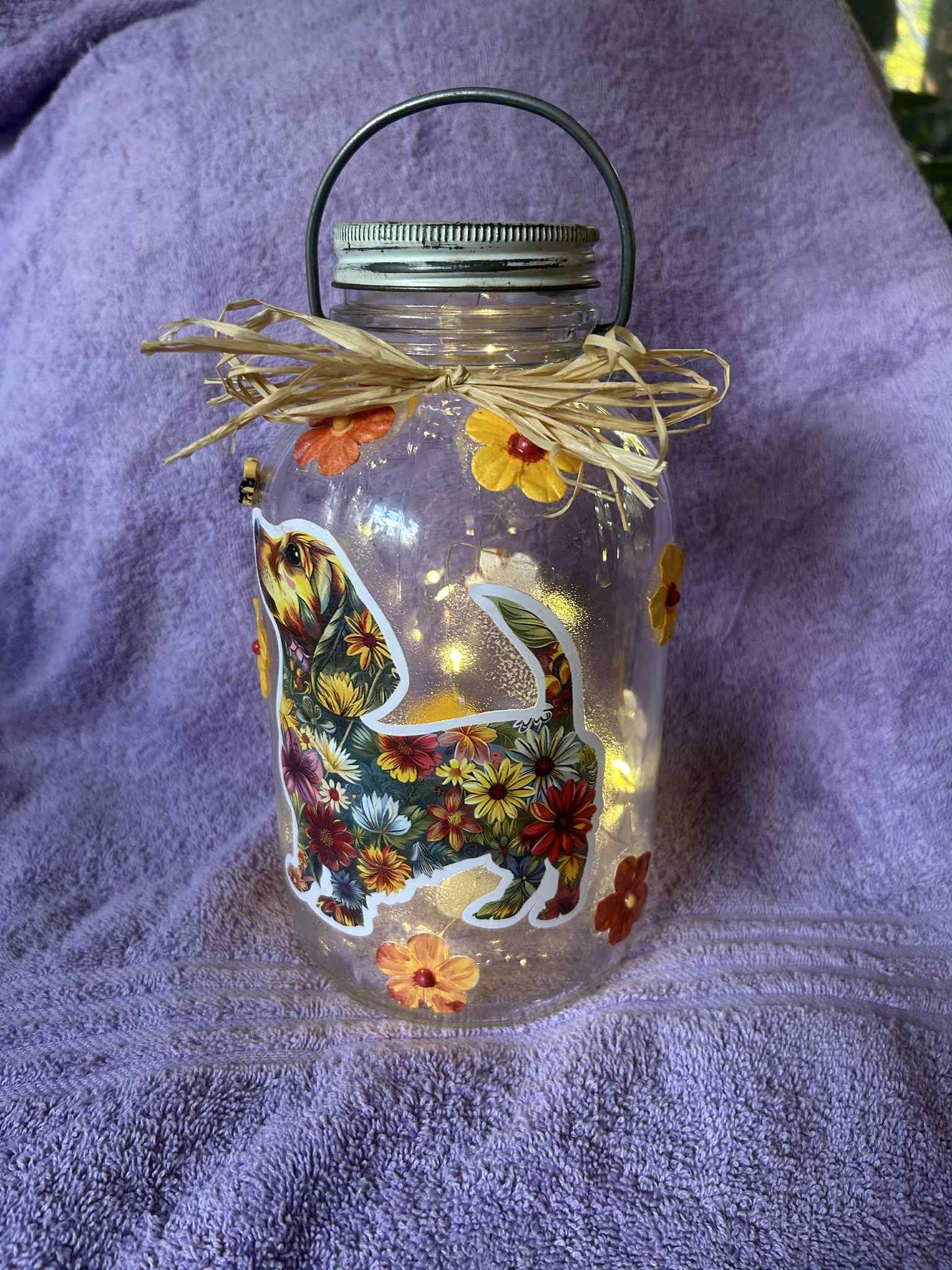 Lighted Antique Dachshund Bottle