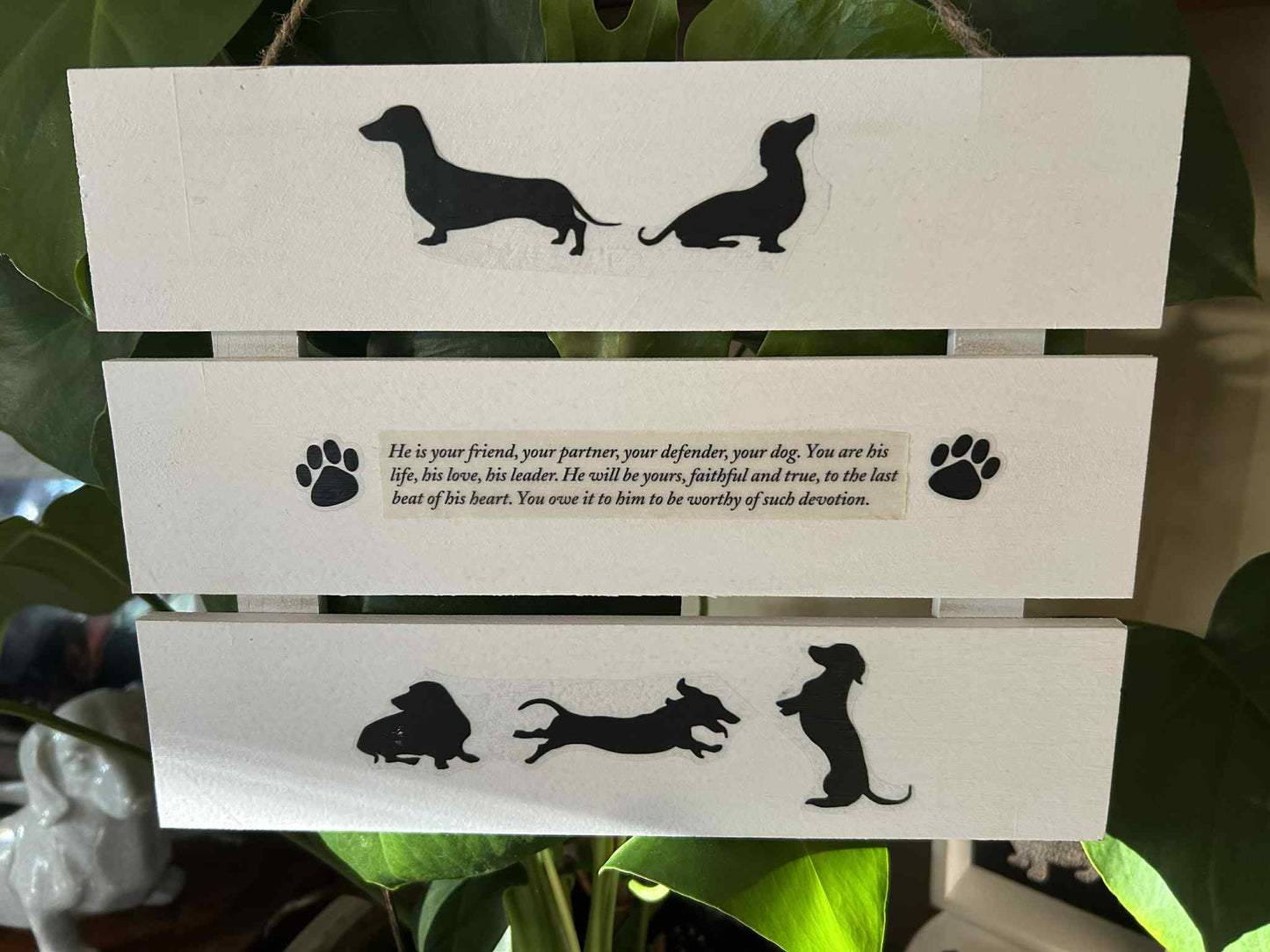 Your Partner, Your Defender Wooden Sign