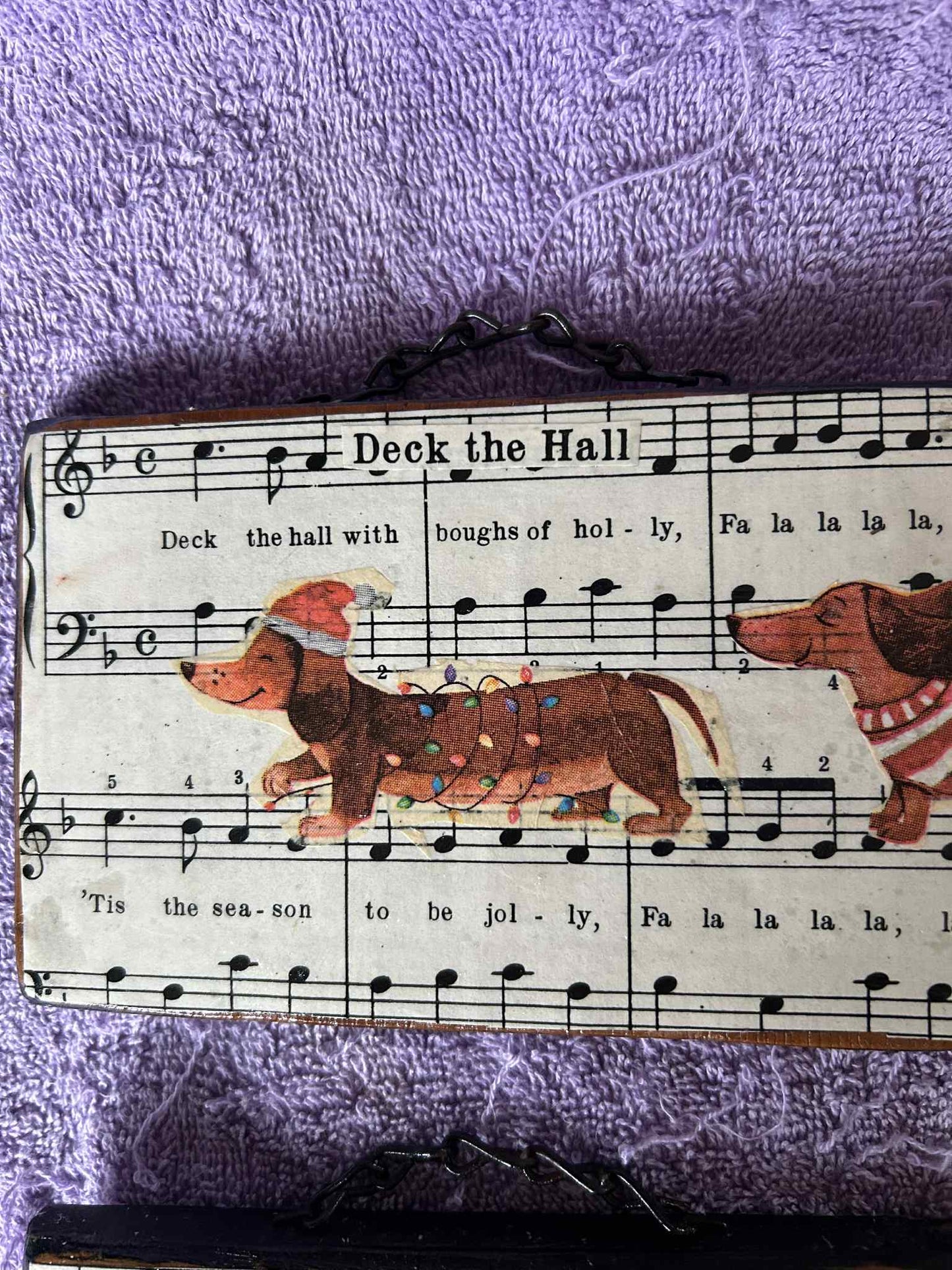 Set of Antique Dachshund Christmas Decorations