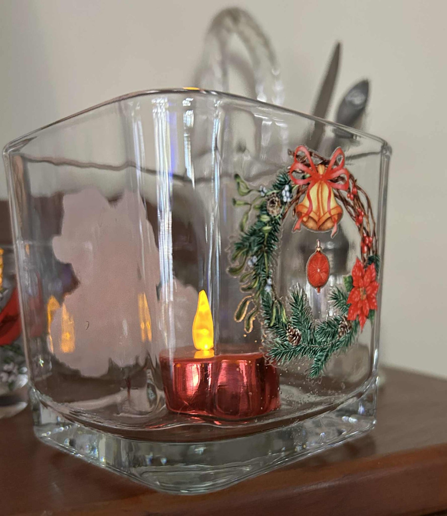Christmas Dachshund Votive Holder