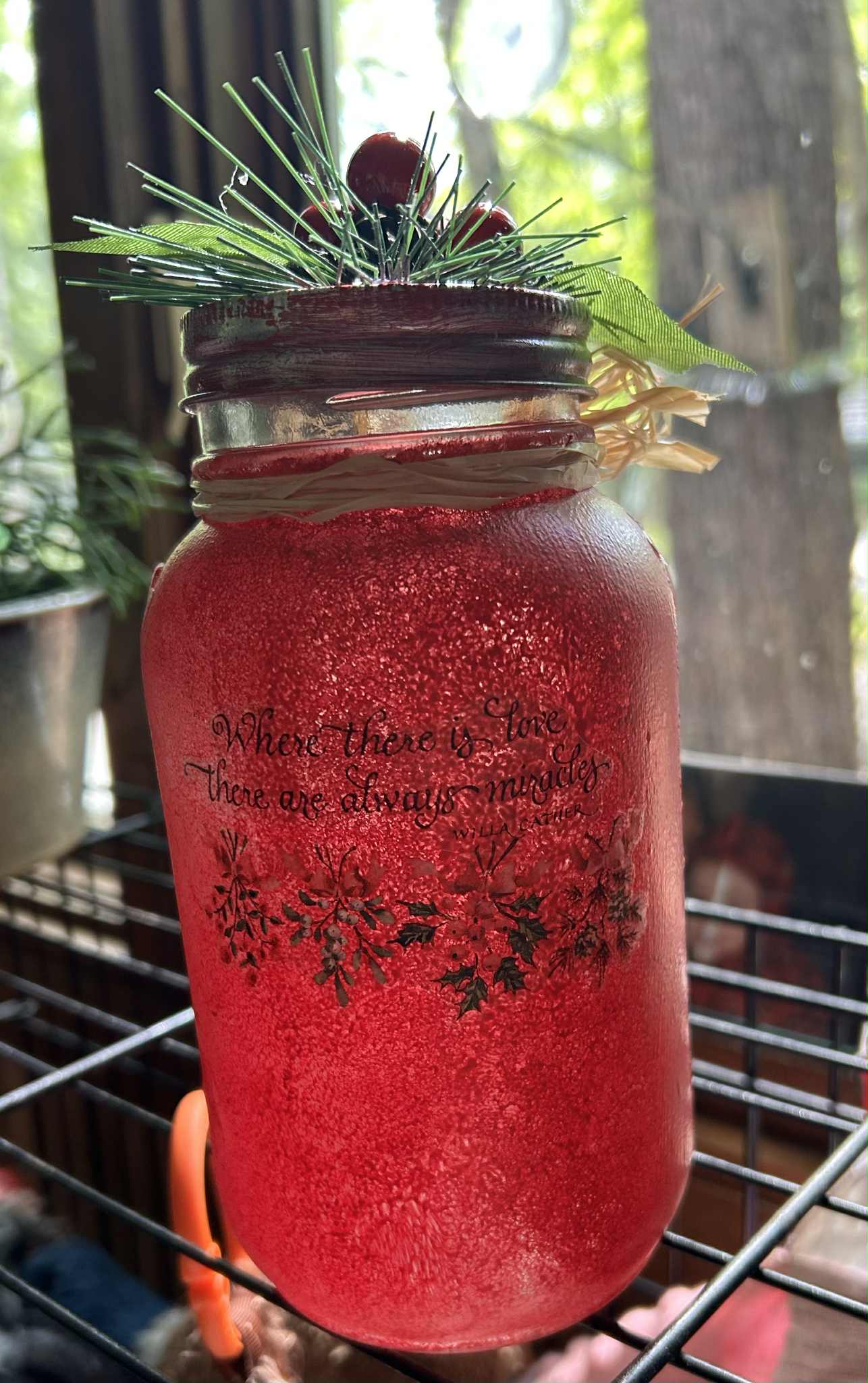 Dachshund Christmas Jar