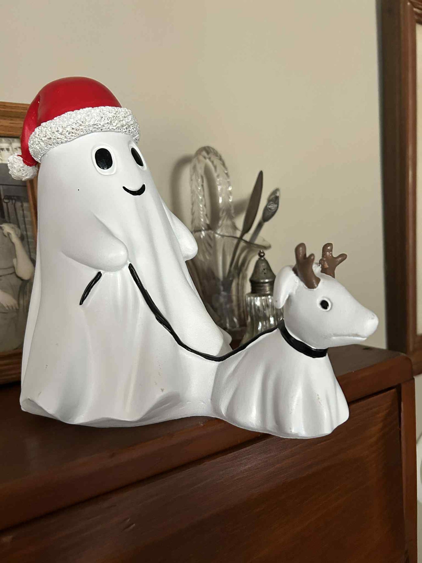 Dachshund Santa Ghost