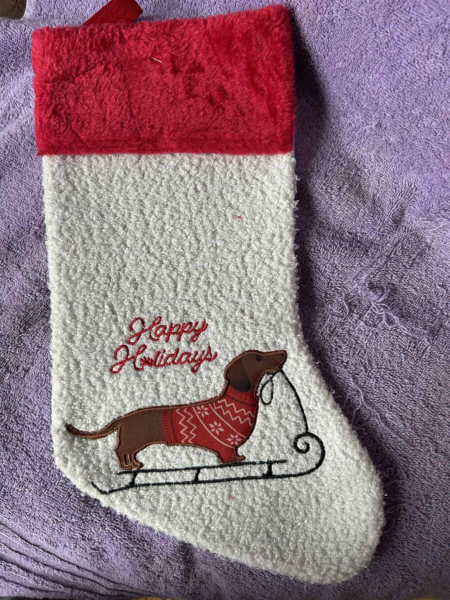 Dachshund Christmas Stocking