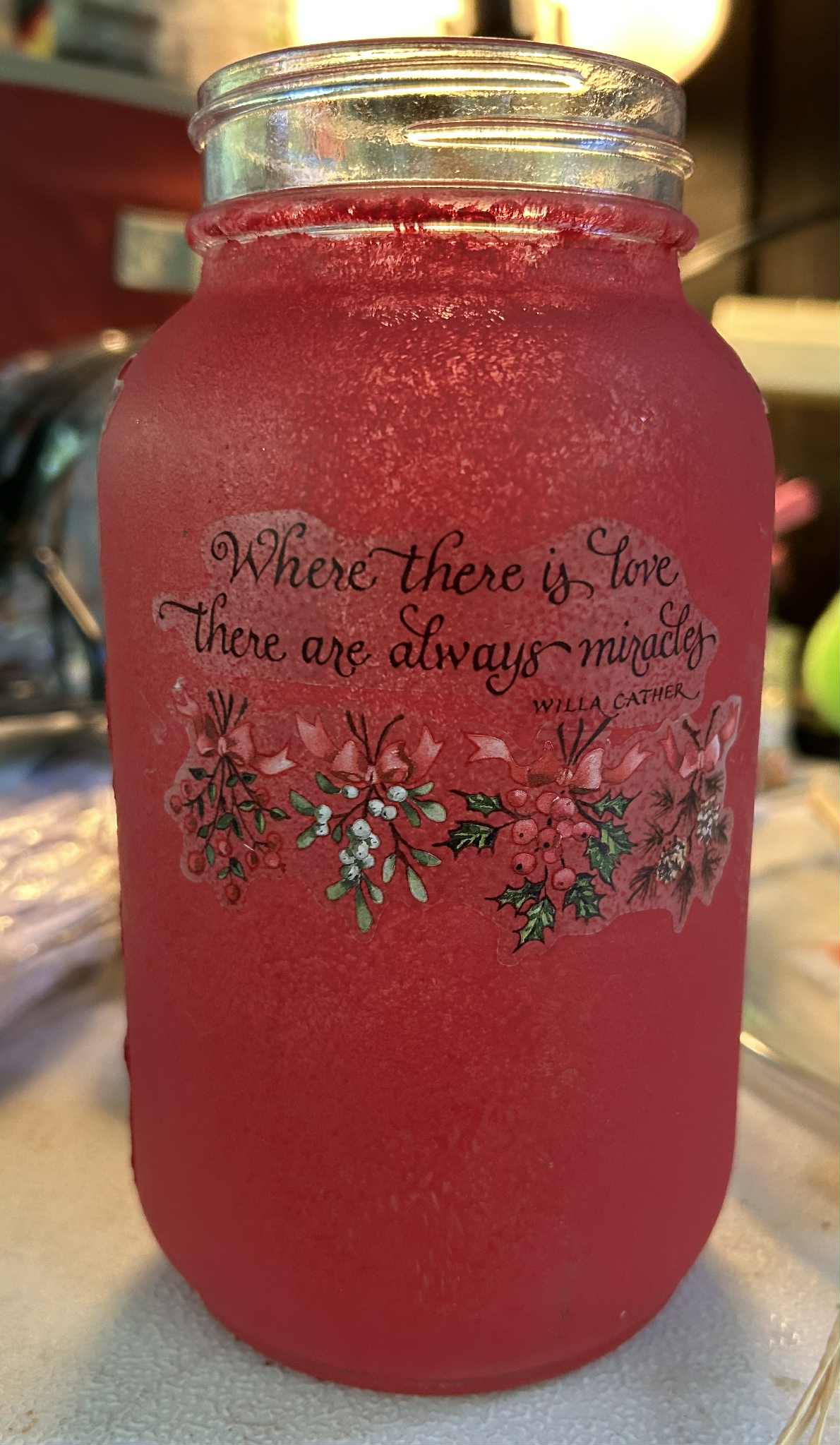 Dachshund Christmas Jar
