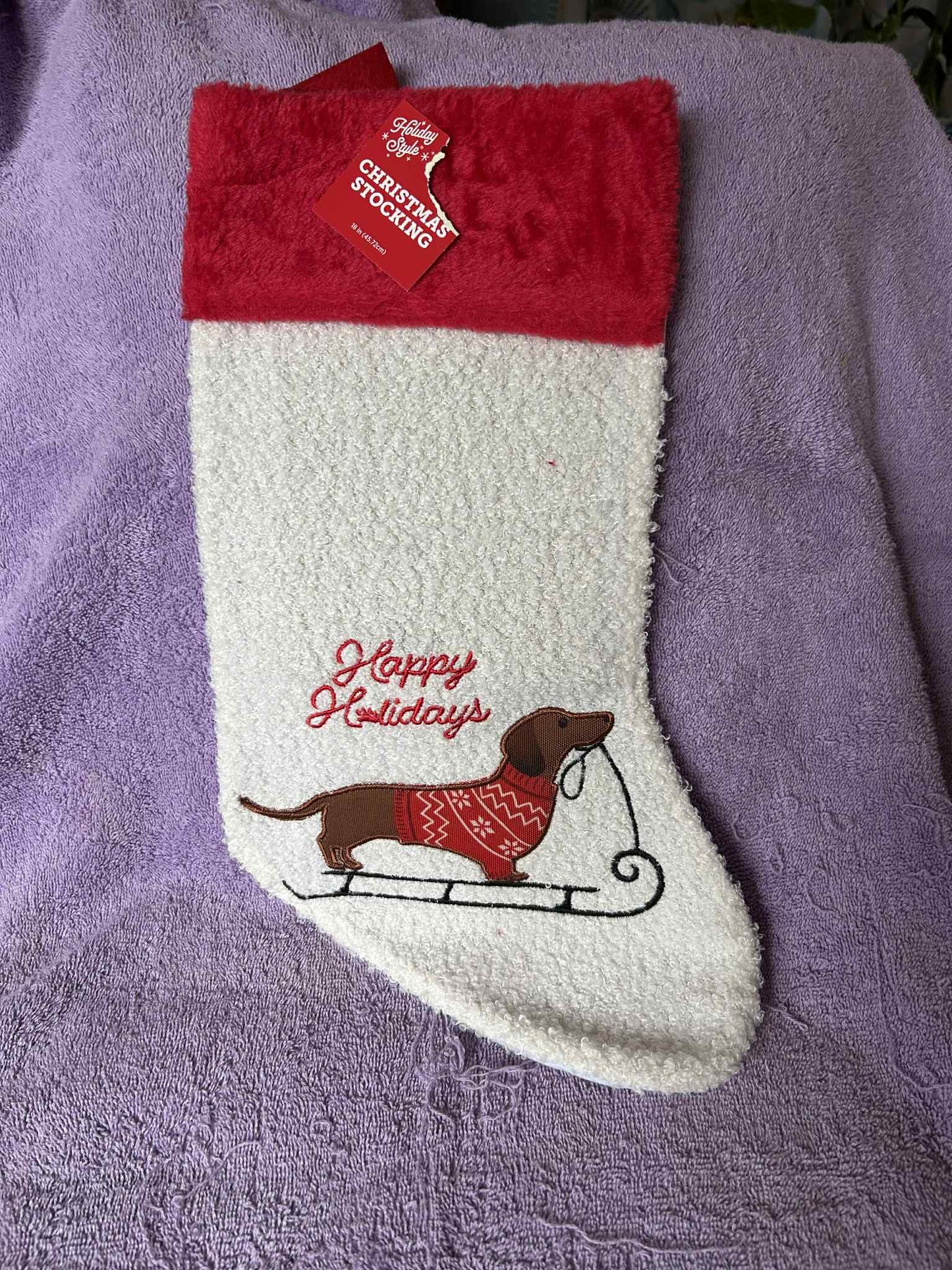 Dachshund Christmas Stocking