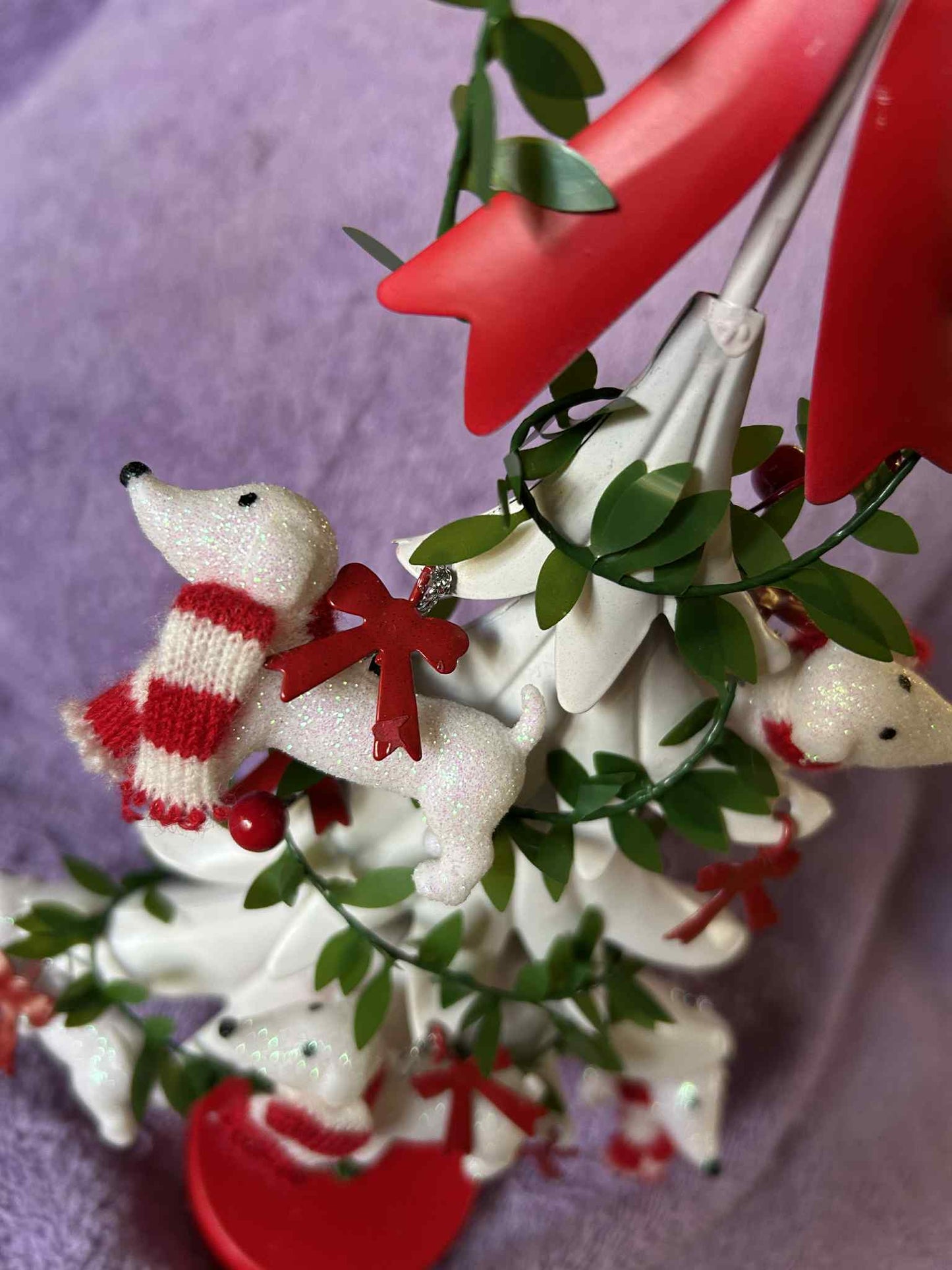 Metal Dachshund Christmas Tree