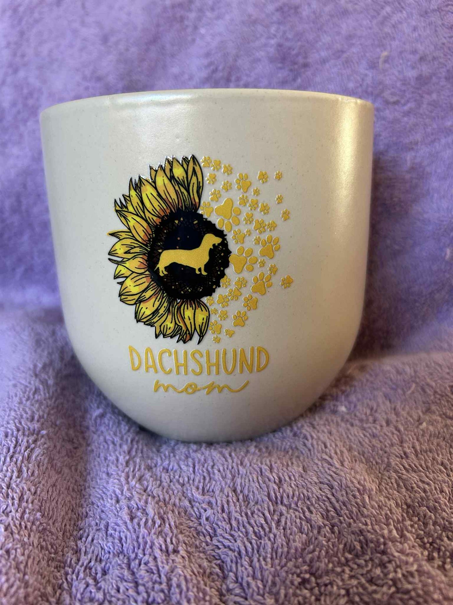 Dachshund Mom Plant Pot