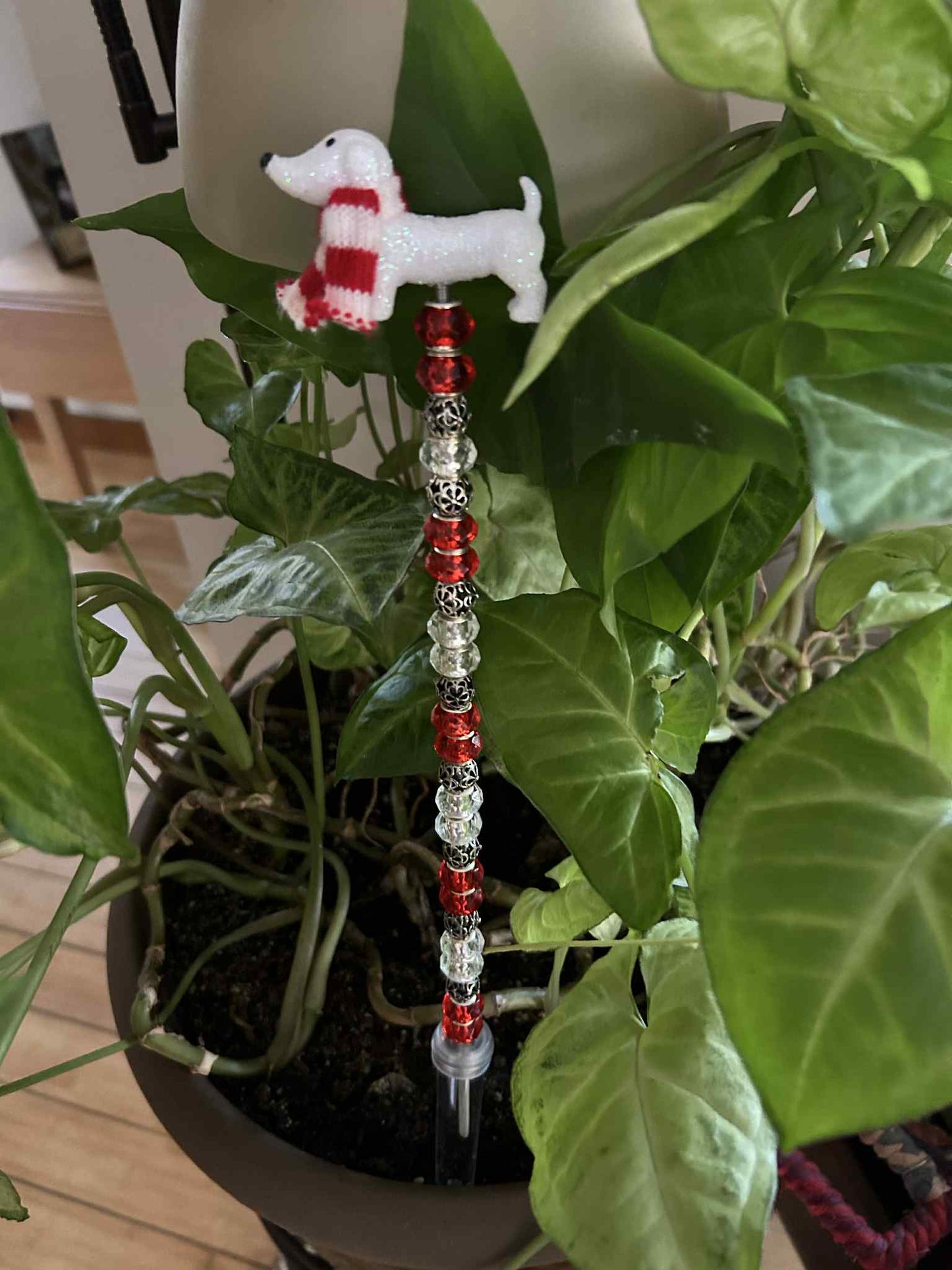 Beaded Dachshund Plant Stake