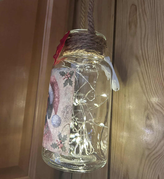 Dachshund Christmas Hanging Lighted Jar