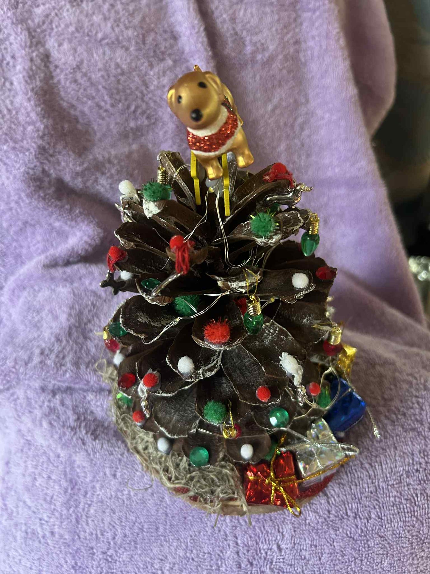 Dachshund Pinecone Christmas Tree