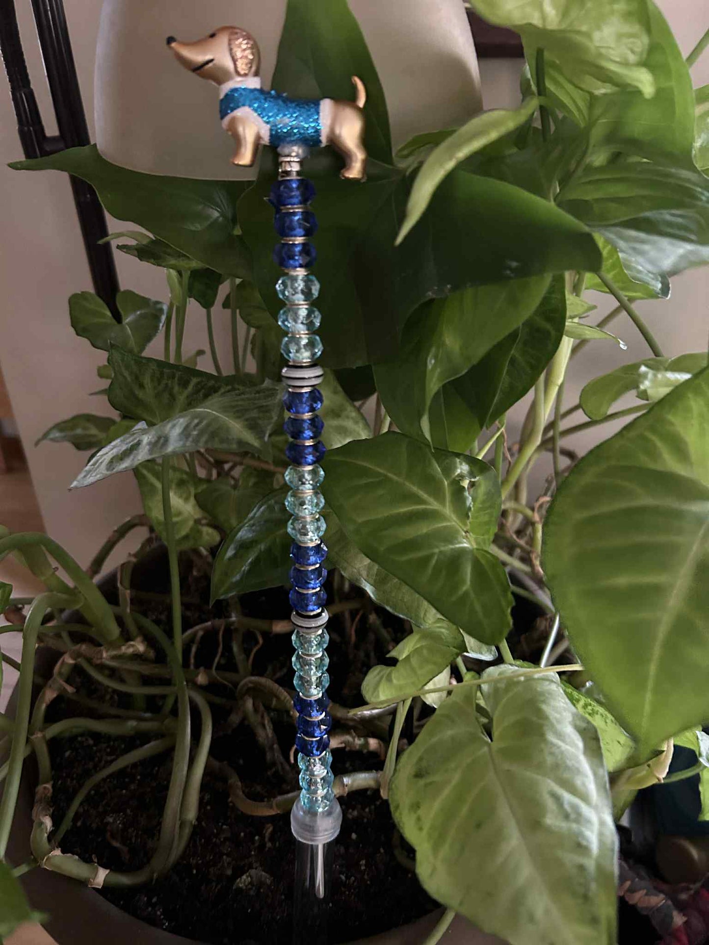 Beaded Dachshund Plant Stake