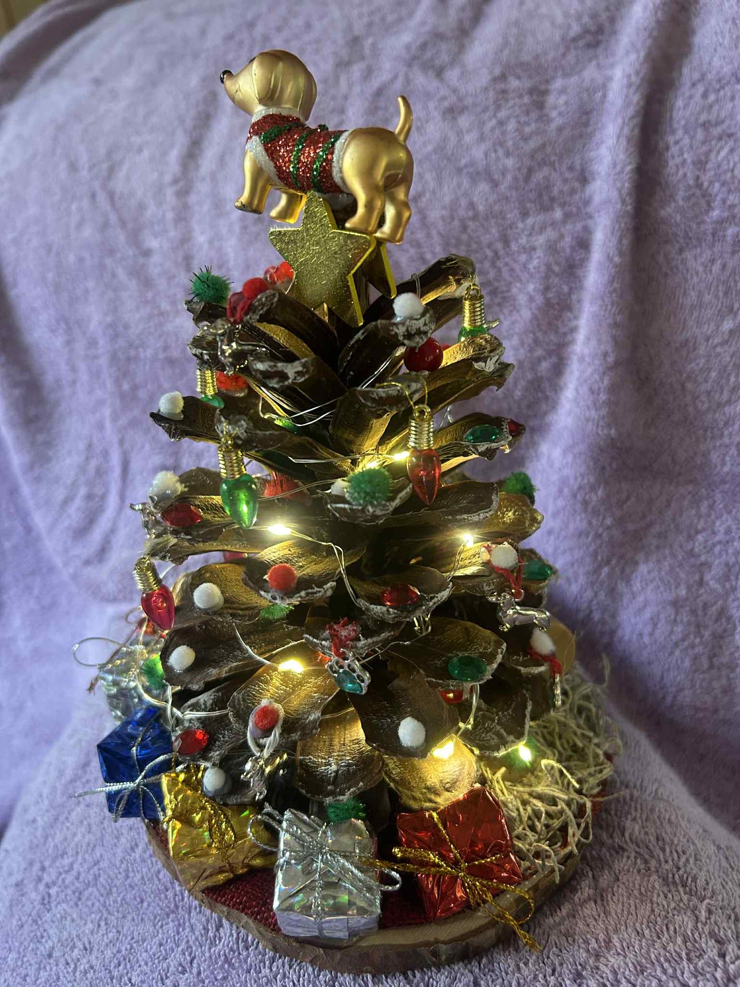 Dachshund Pinecone Christmas Tree