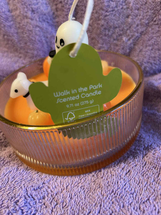Dachshund Halloween "Walk In The Park" Scented Candle