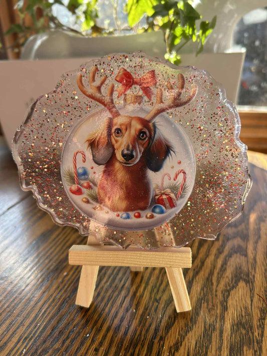 Sparkly Resin Dachshund