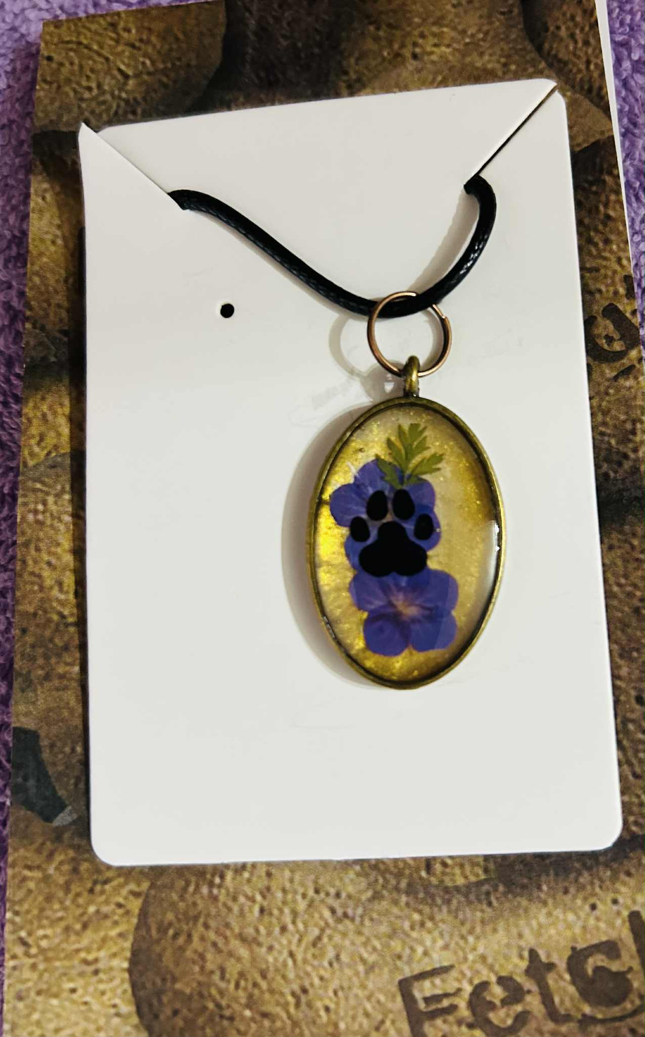 Oval Dachshund Resin Pendant