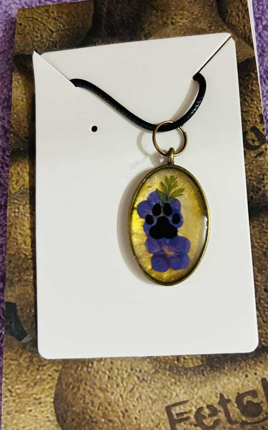 Oval Dachshund Resin Pendant
