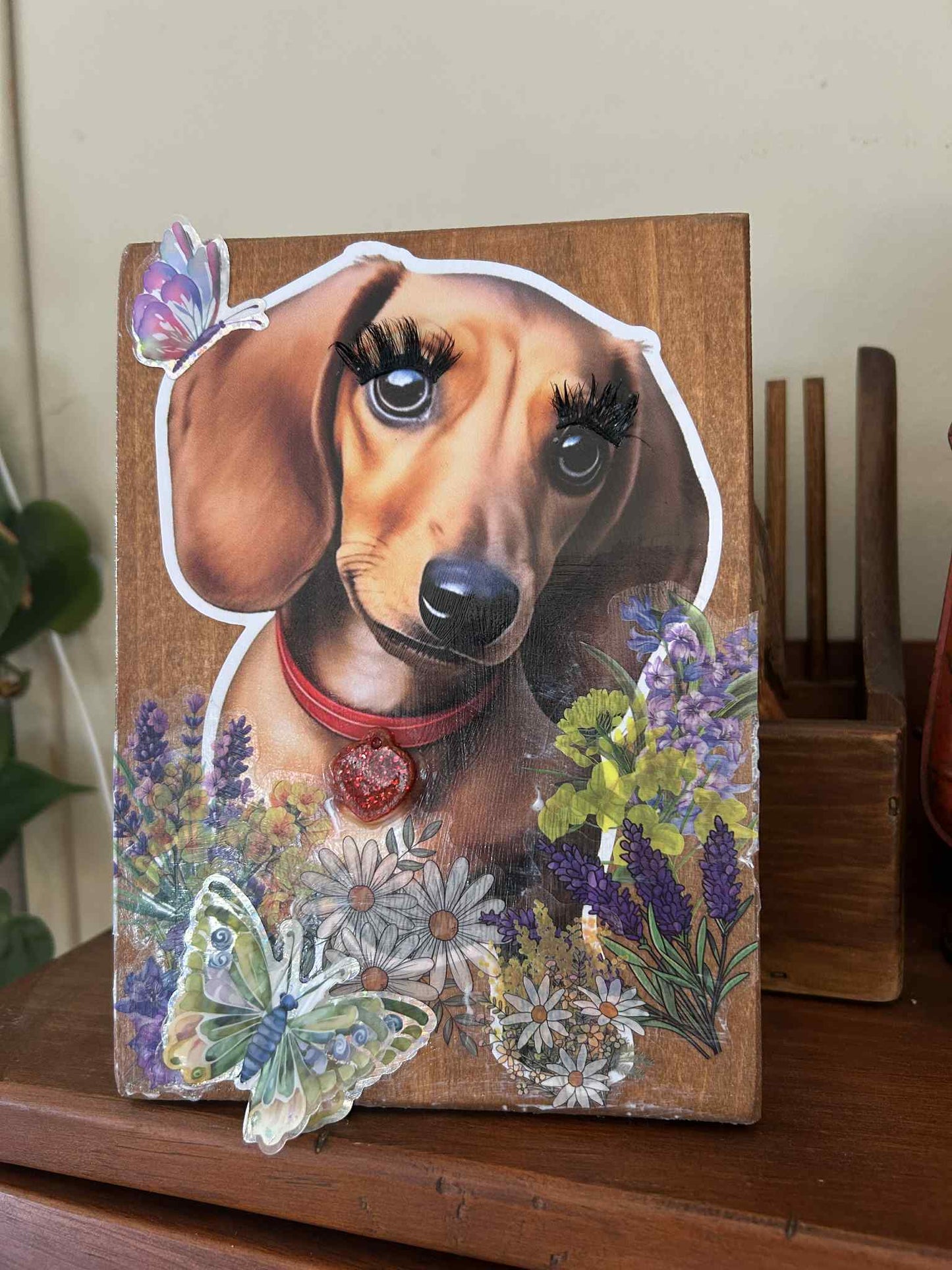 I'm So Pretty Red Dachshund Wall Plaque