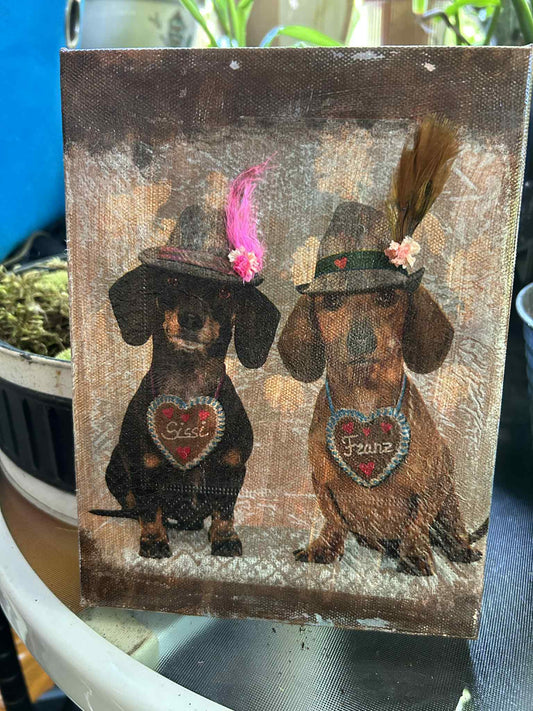 Dachshunds "Sissi & Franz" Canvas Print