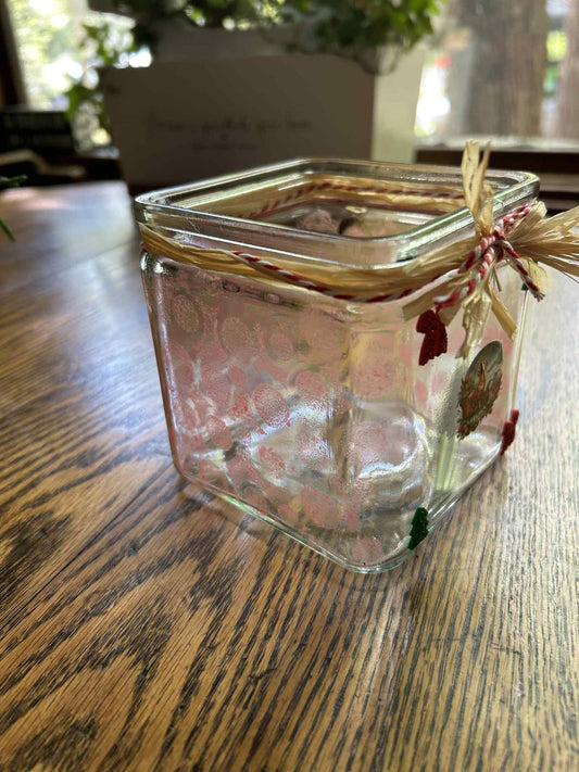 Dachshund Christmas Candle or Candy Jar