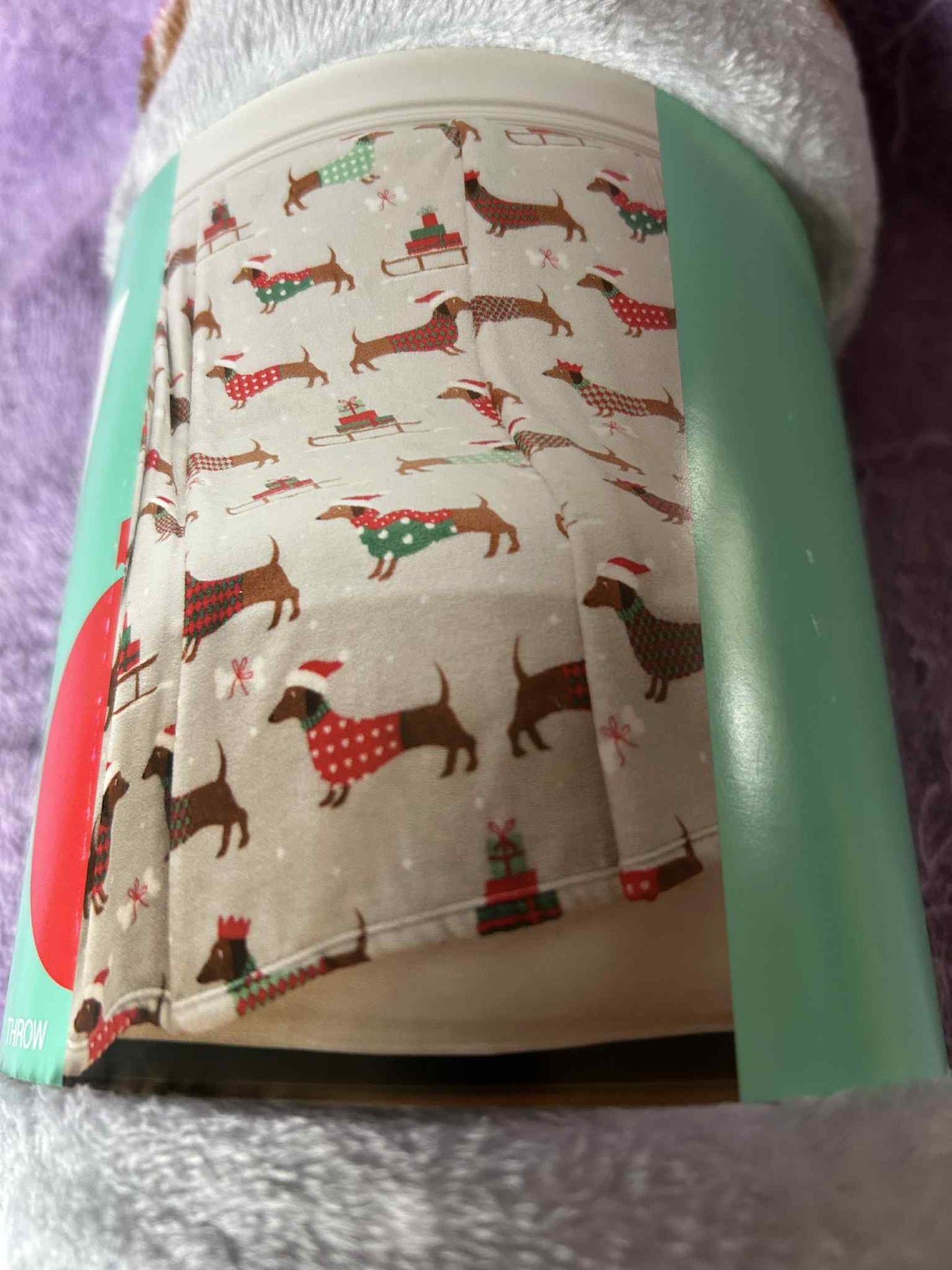 Dachshund Christmas Blanket