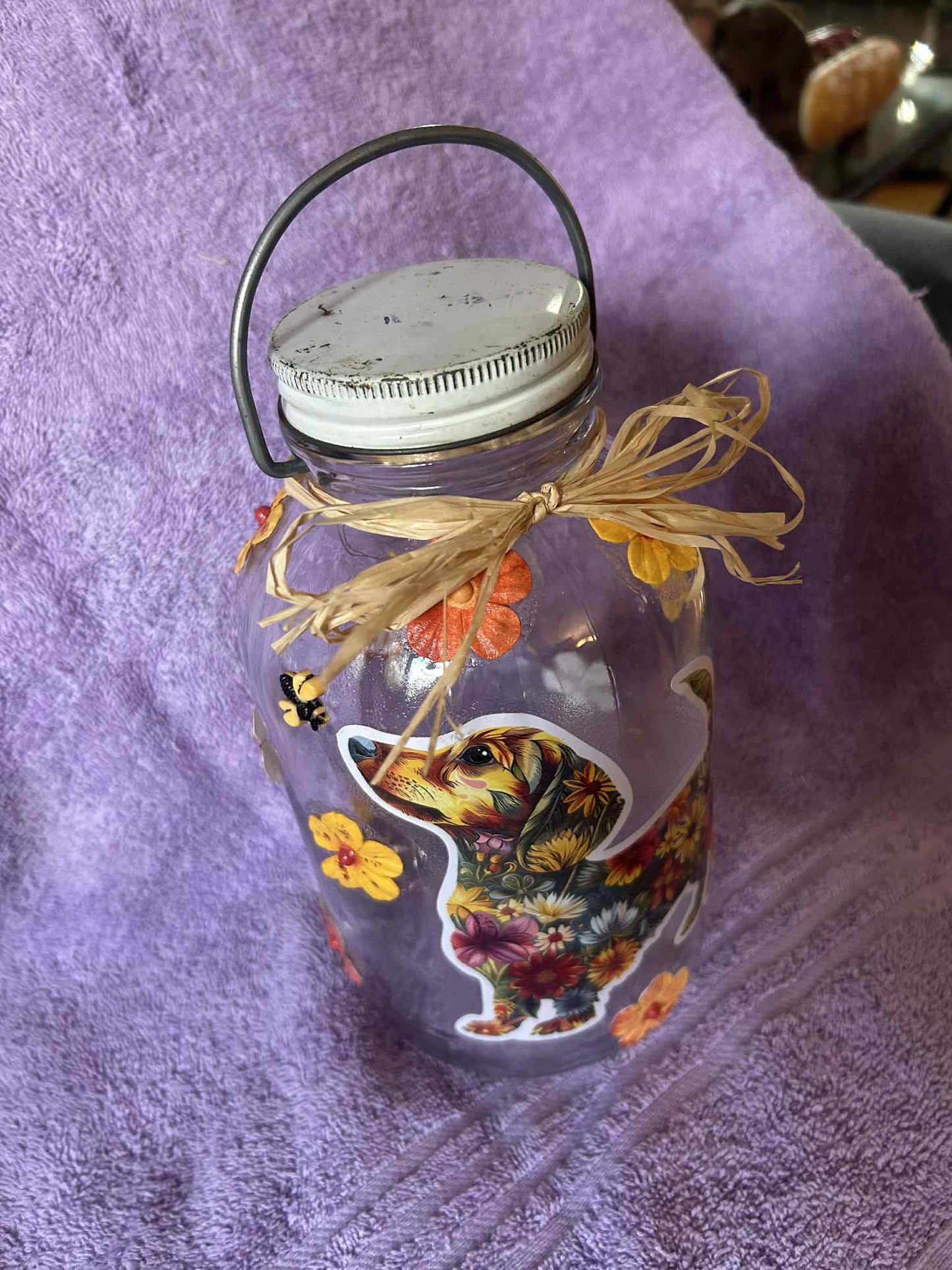 Lighted Antique Dachshund Bottle