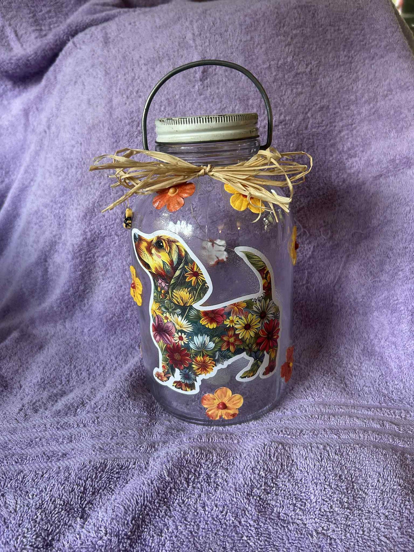 Lighted Antique Dachshund Bottle