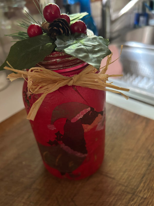Dachshund Christmas Jar