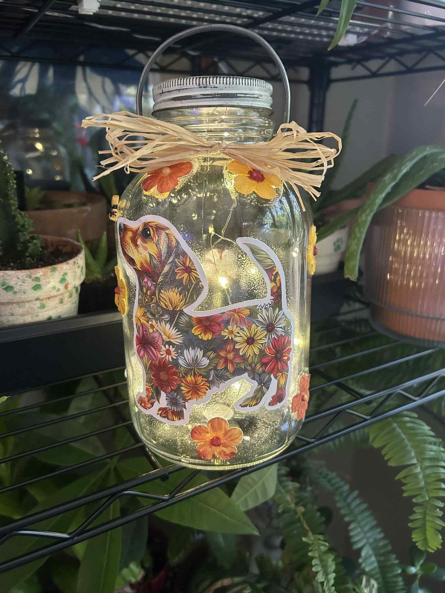 Lighted Antique Dachshund Bottle