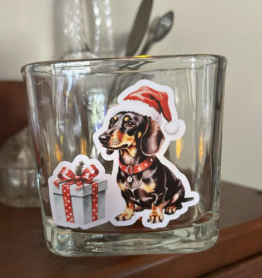 Christmas Dachshund Votive Holder