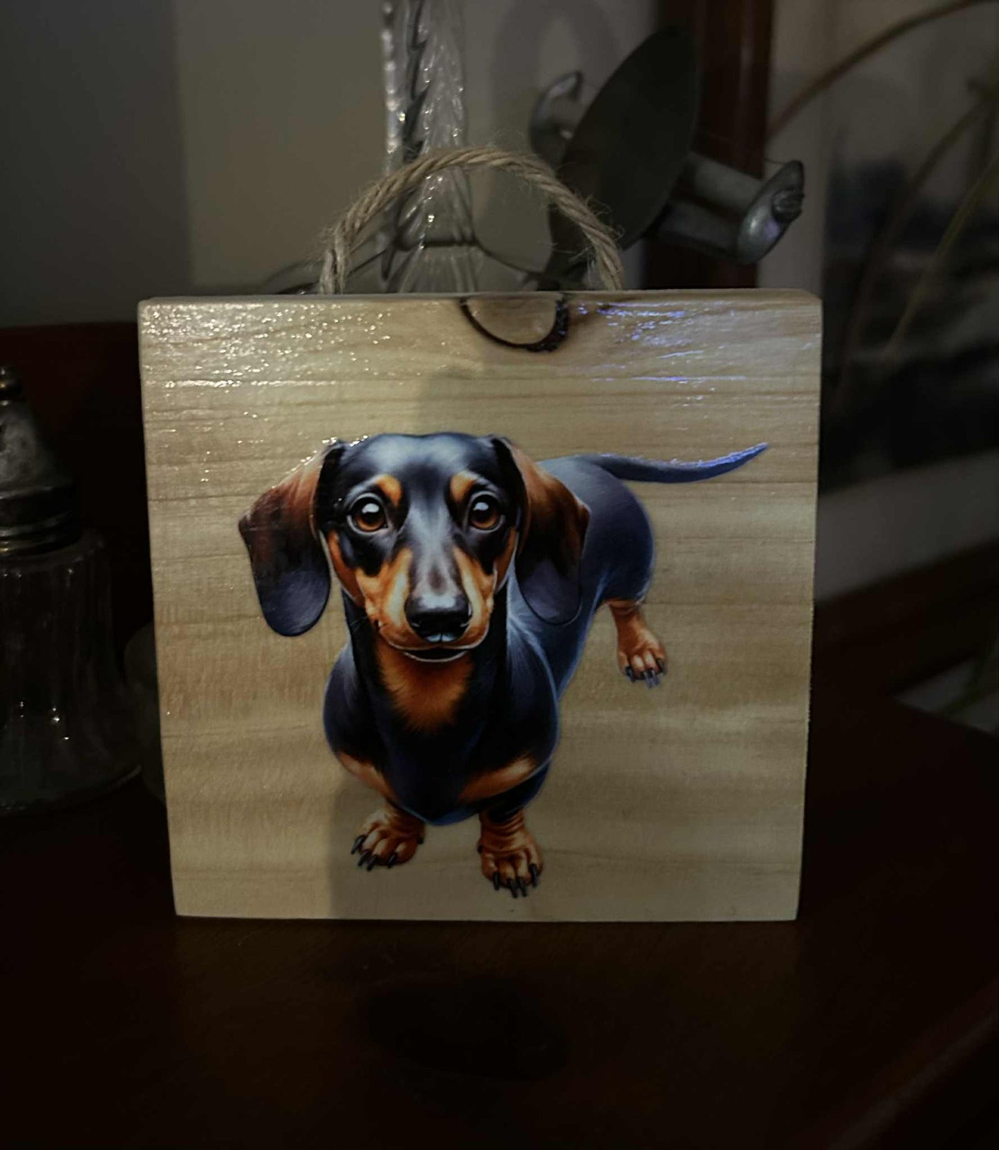 Dachshund Wooden Hanging Picture