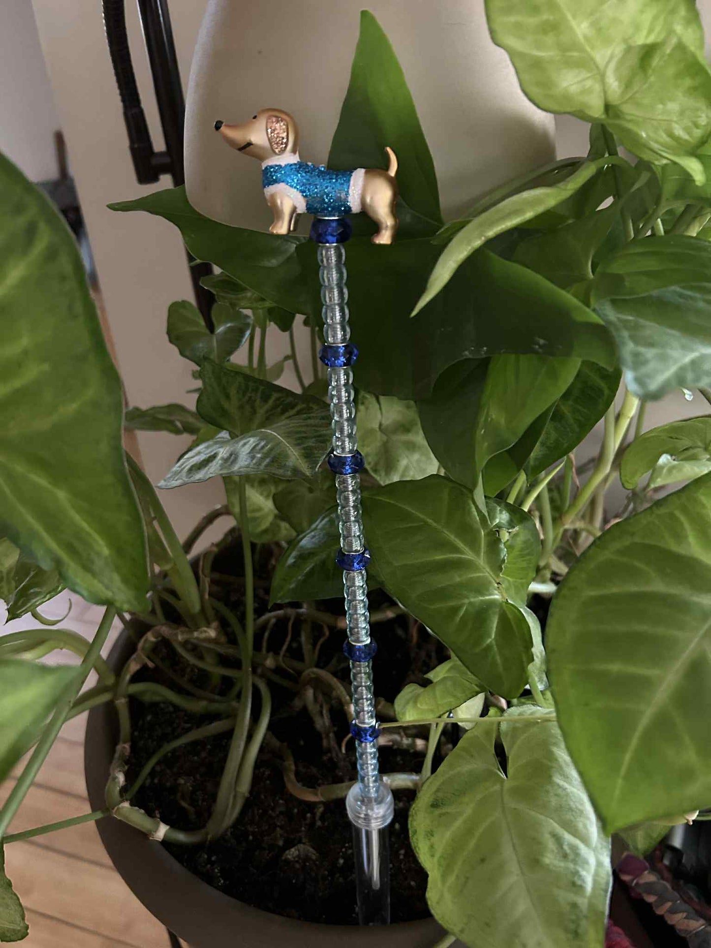 Beaded Dachshund Plant Stake