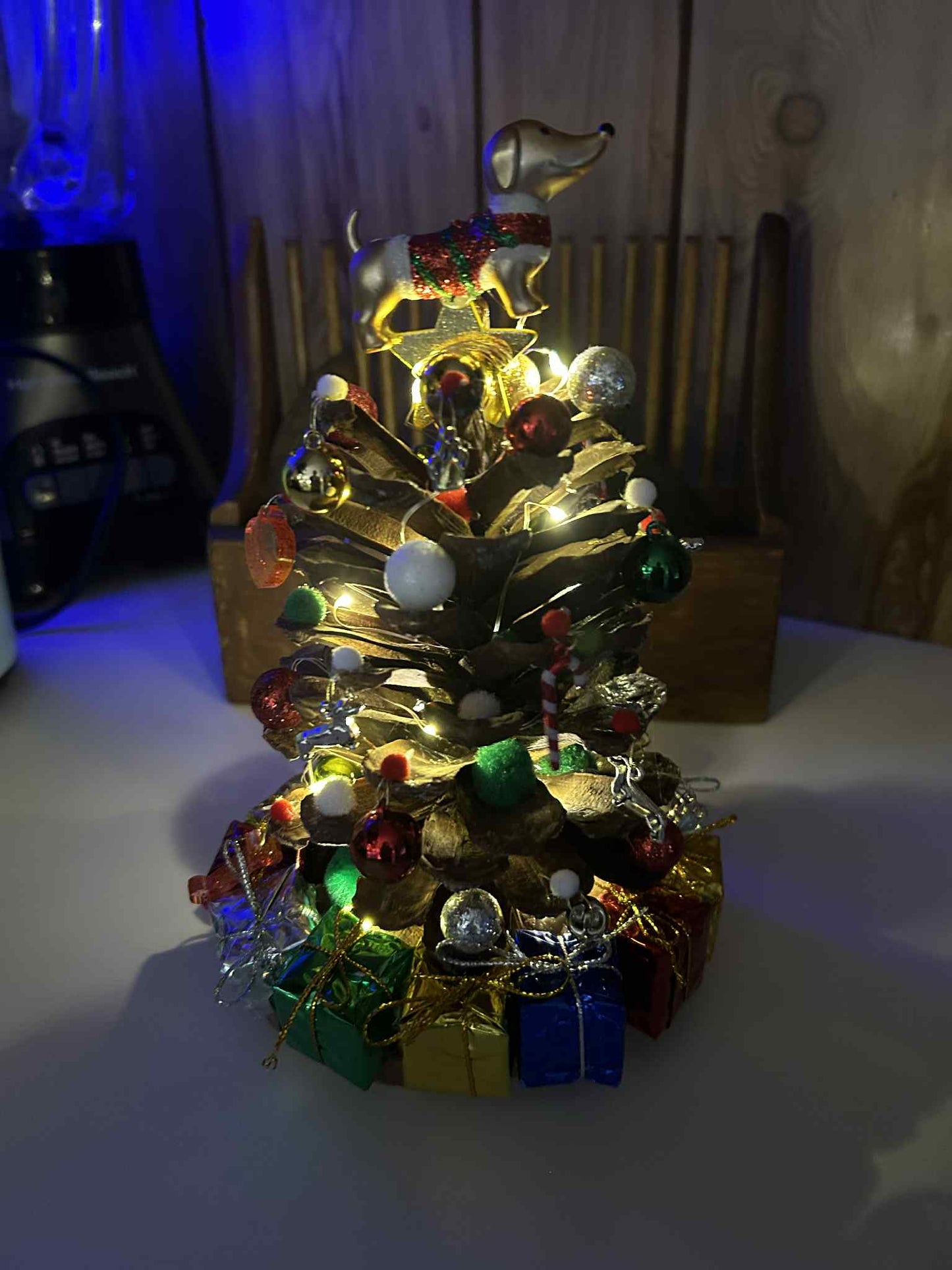 Dachshund Pinecone Christmas Tree