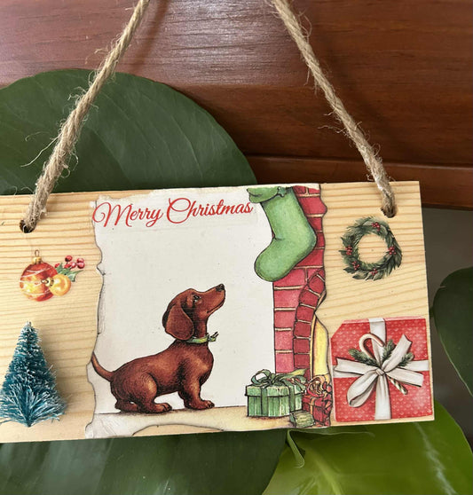Christmas Dachshund Hanger