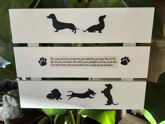 Your Partner, Your Defender Wooden Sign