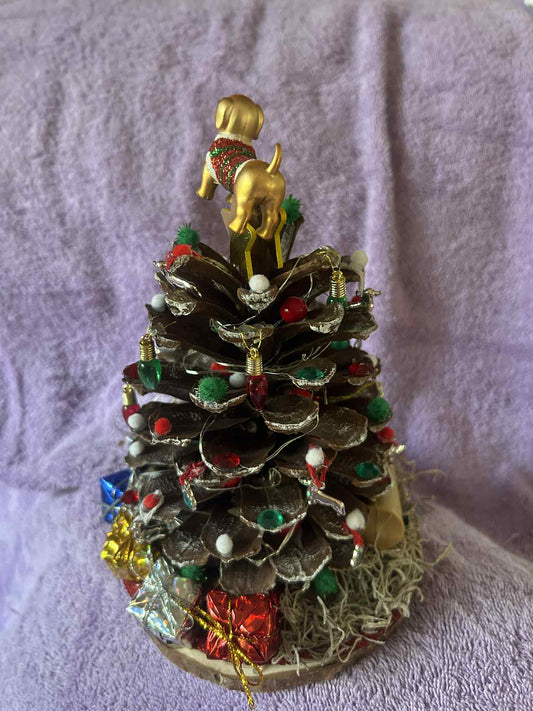 Dachshund Pinecone Christmas Tree