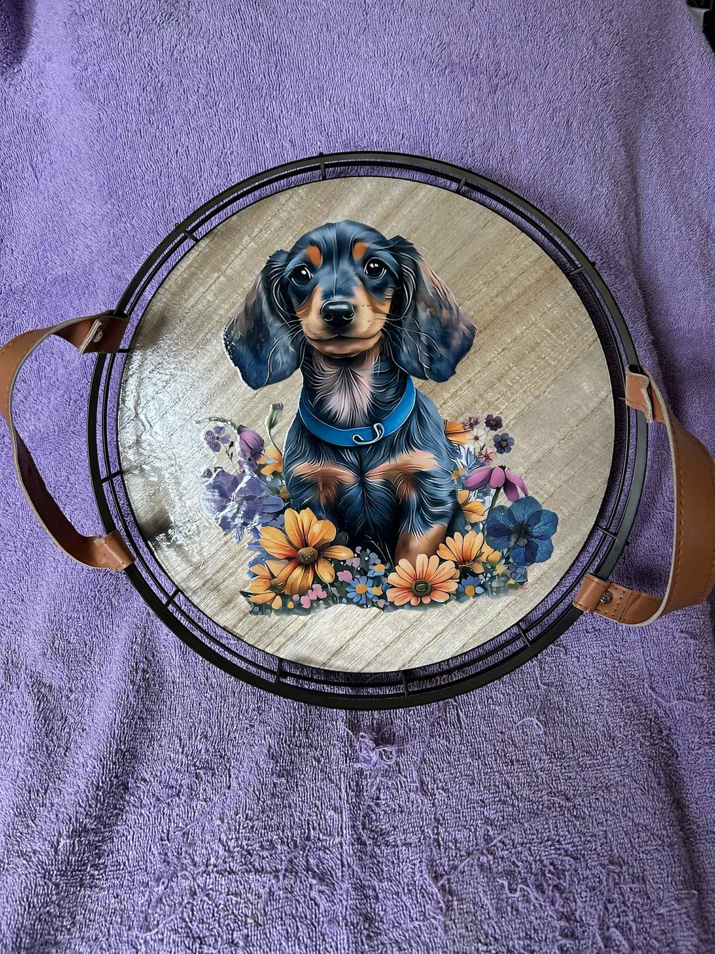 Round Dachshund Tray