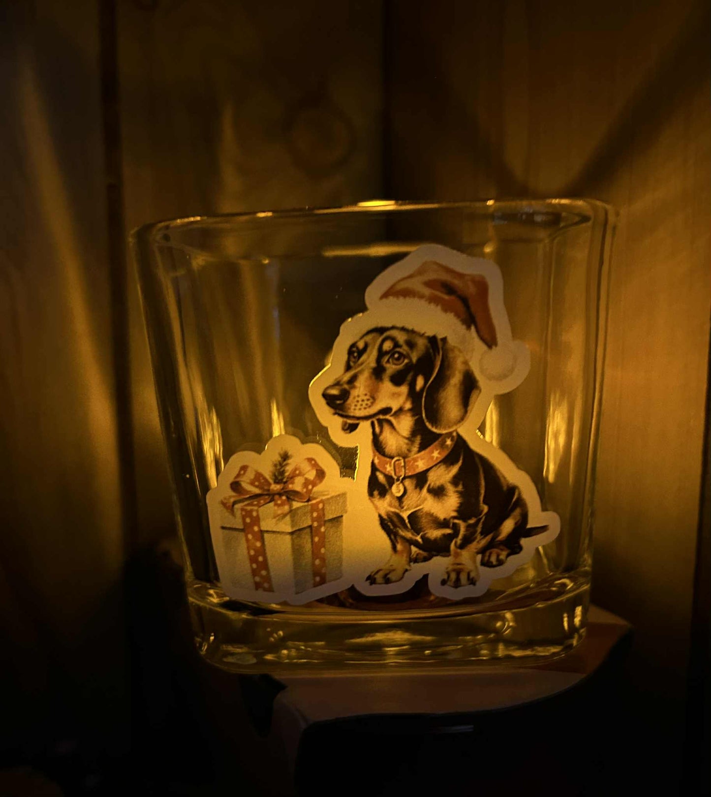 Christmas Dachshund Votive Holder