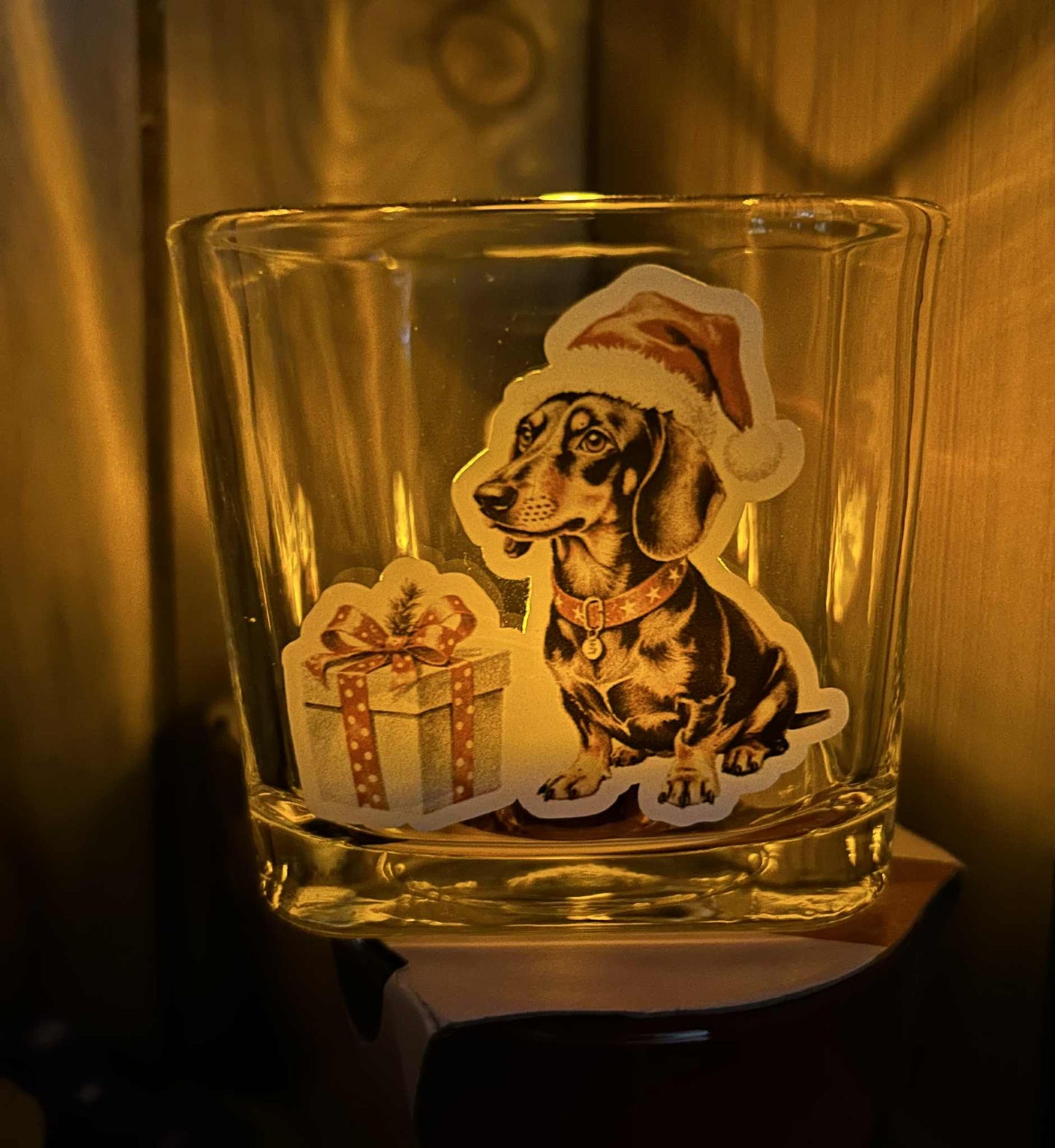 Dachshund Christmas Votive Holder