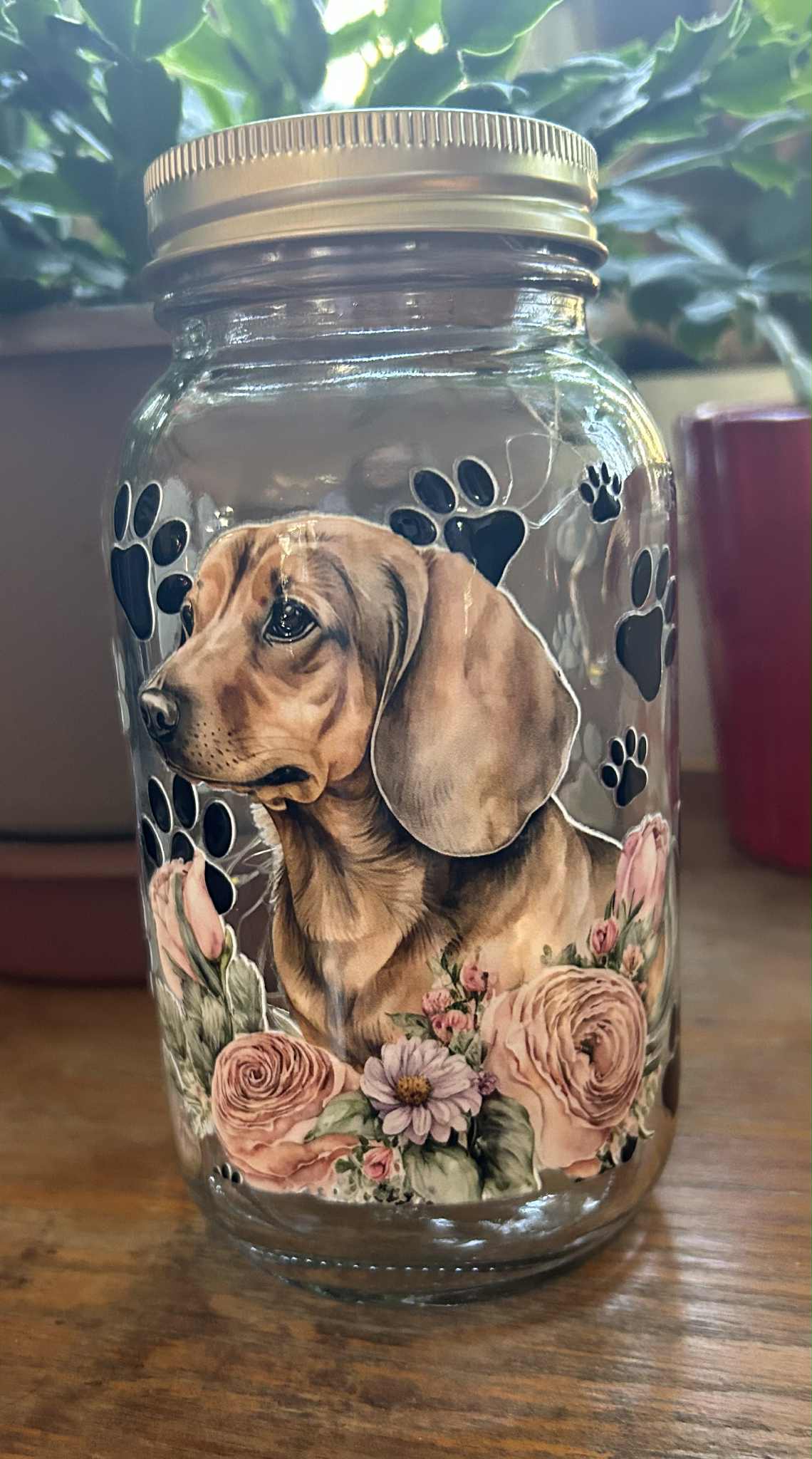Dachshund Lighted Jar