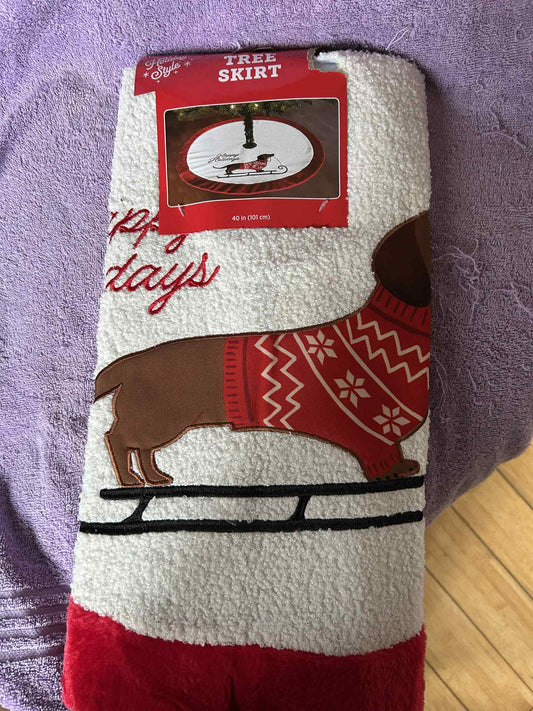 Dachshund Christmas Tree Skirt